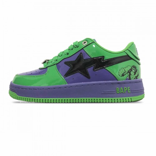 A BATHING APE BAPE STA LOW GREEN SNEAKER