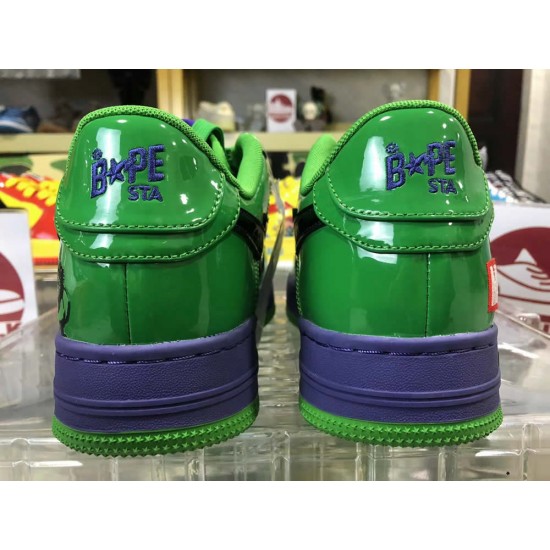 A BATHING APE BAPE STA LOW GREEN SNEAKER