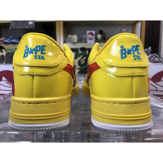 A BATHING APE BAPE STA LOW YELLOW SNEAKER