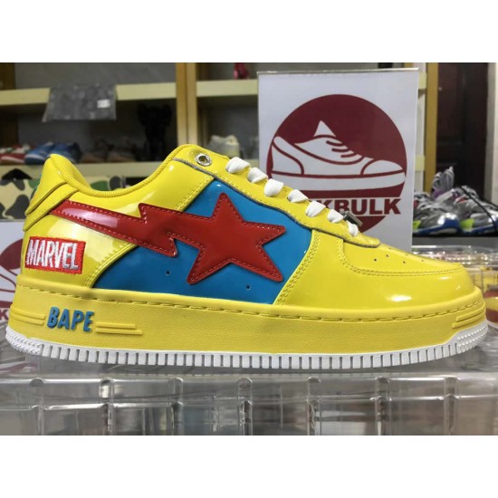 A BATHING APE BAPE STA LOW YELLOW SNEAKER