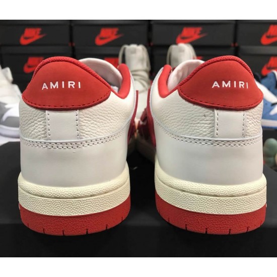 A.M.I.R.I SKEL TOP LOW WHITE RED MFS003-124