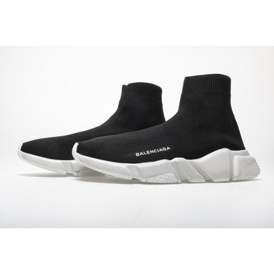 Balenciaga Speed Runner TESS S.GOMMA MAILLE NOIR Black White Sneaker