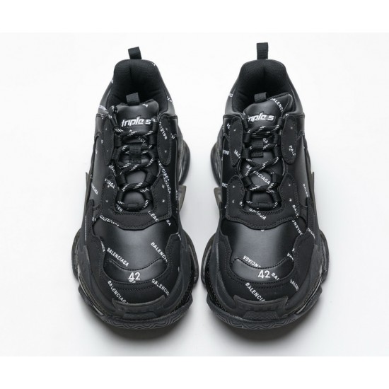 Balenciaga Triple S Letter Black 524039 W09E1 2021