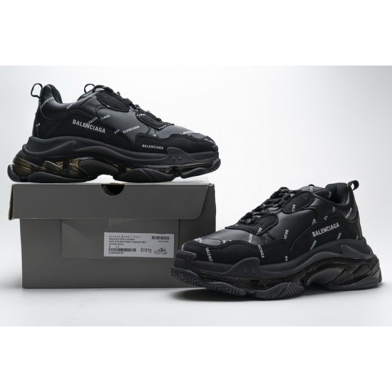 Balenciaga Triple S Letter Black 524039 W09E1 2021