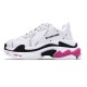 Balenciaga Triple S Letter White Rose Red 524039 W2FA4 9155