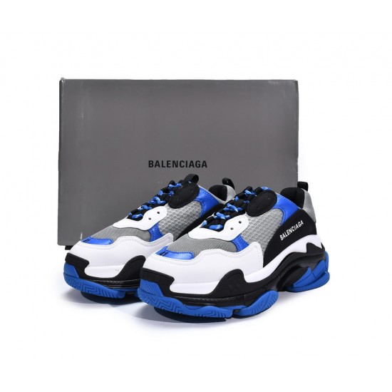 Balenciaga Triple S Black White Blue 536737 W2CA1 4124