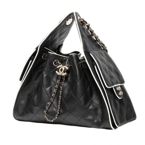 Chanel 25 Small Handbag Black & White