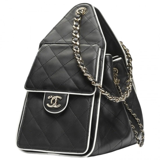 Chanel 25 Small Handbag Black & White