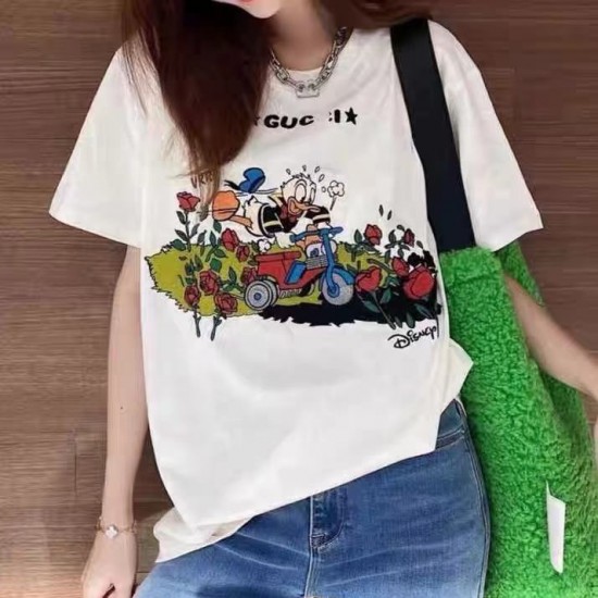 Disney x Gucci Donald Duck embroidery T-shirt