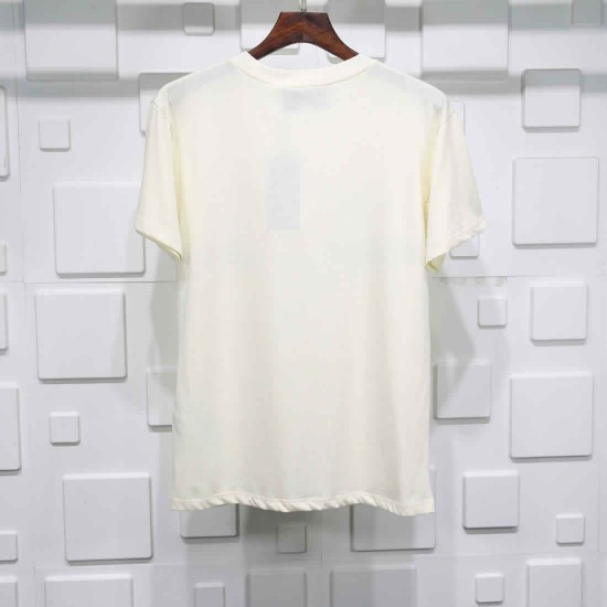 Gucci T-shirt Black white crossbar printing Pure cotton