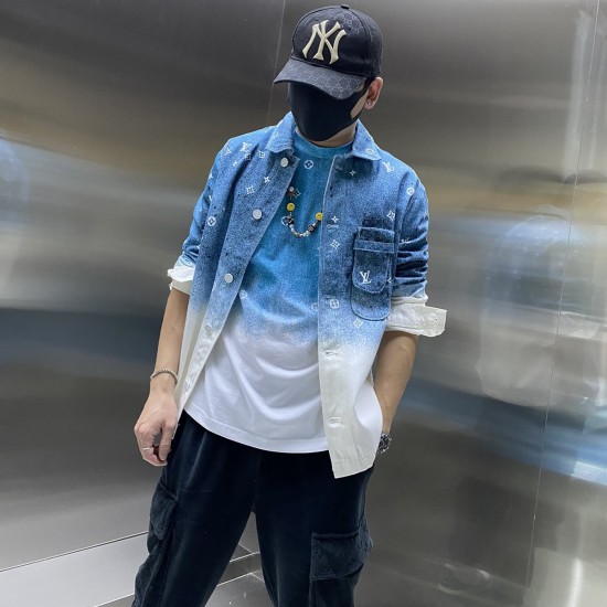 Louis Vuitton Blue White gradient T-shirt