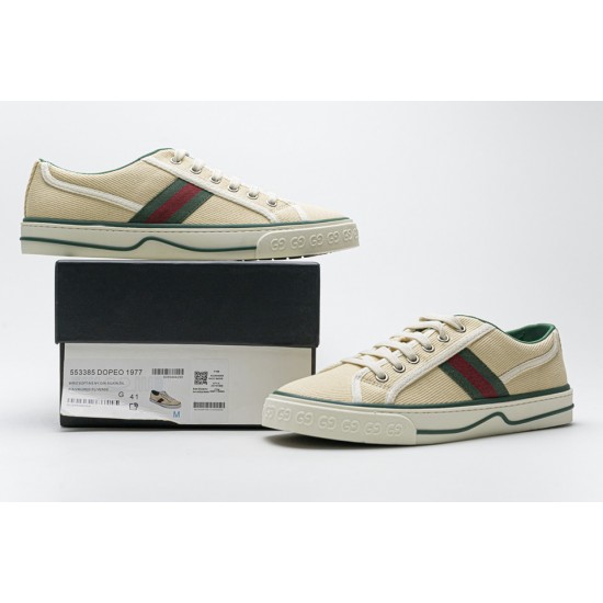 Gucci Apricot Twill sneakers 553385 DOPEO 1977