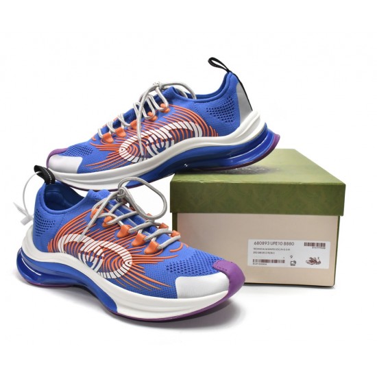 Gucci Run Sneakers White Blue Orange 680893-UFE10-8880