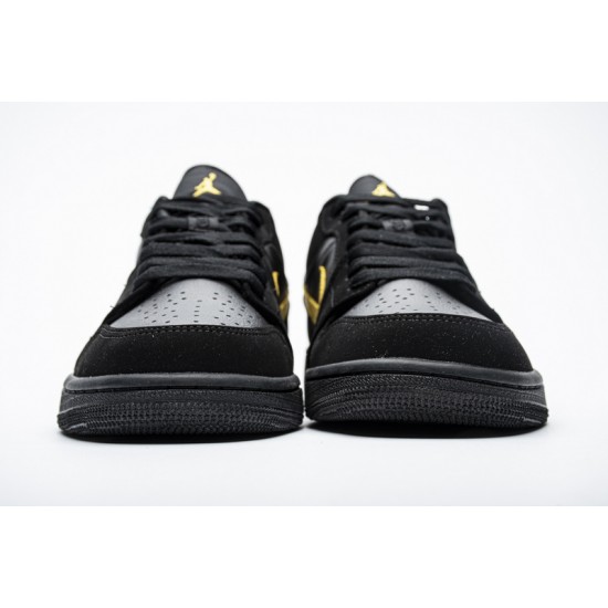 Nike Air Jordan 1 Low Black Gold 553558-071