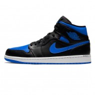 AIR JORDAN 1 MID 'BLACK HYPER ROYAL' 554724-068