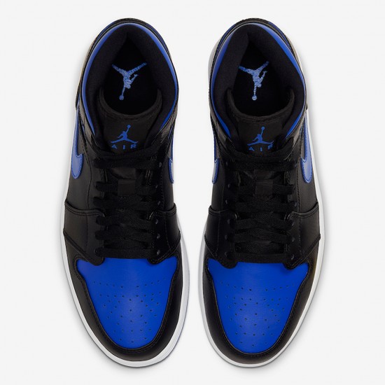 AIR JORDAN 1 MID 'BLACK HYPER ROYAL' 554724-068