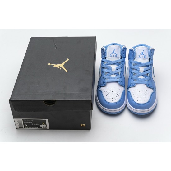 Air Jordan 1 Retro Mid UNC university blue 554724-106