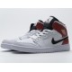 Nike Air Jordan 1 Mid White Black Gym Red 554724-116