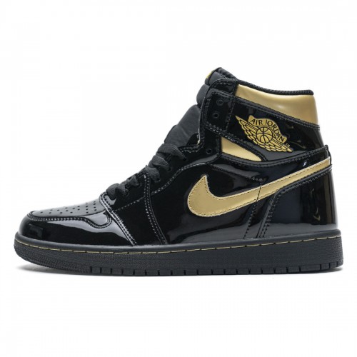 AIR JORDAN 1 HIGH OG 'BLACK GOLD' PATENT LEATHER 555088-032