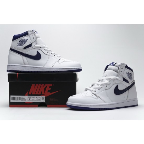 Nike Air Jordan 1 Retro High OG White Purple cu0449-151