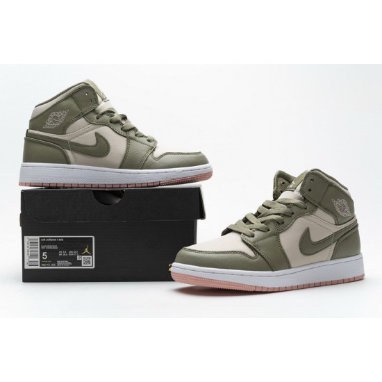 Air Jordan 1 Mid GS Trooper Bleached Coral 555112-225