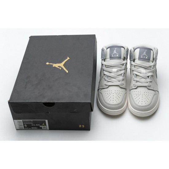 Air Jordan 1 Mid Light Bone Grey 582542-003