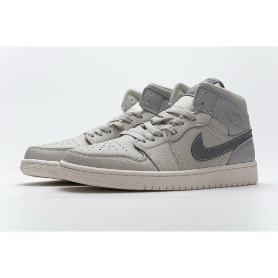 Air Jordan 1 Mid Light Bone Grey Fog 852542-003