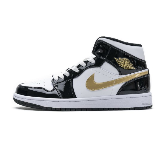 Nike Air Jordan 1 Mid Gold Patent Leather 852542-007