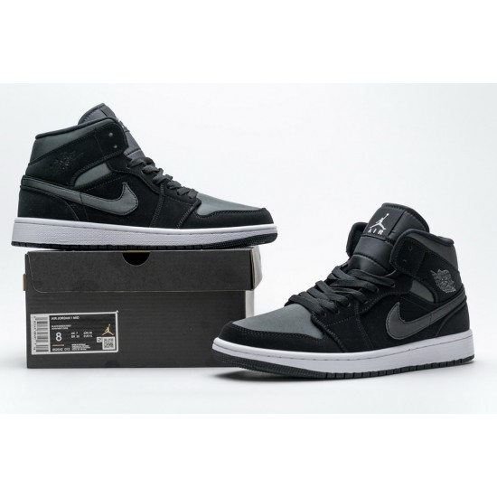 Air Jordan 1 Mid GS White Black Grey 852542-012