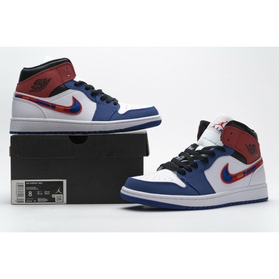 Nike Air Jordan 1 Mid Multicolor Swoosh 852542-146