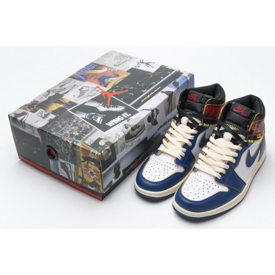 Union X Air Jordan 1 OG High Retro 'Blue Toe' BV1300-146