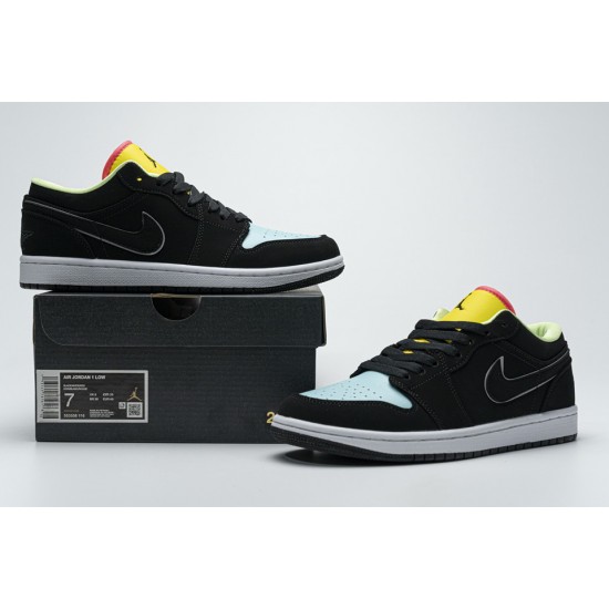 Nike Air Jordan 1 Low Black Yellow Blue CK3022-013