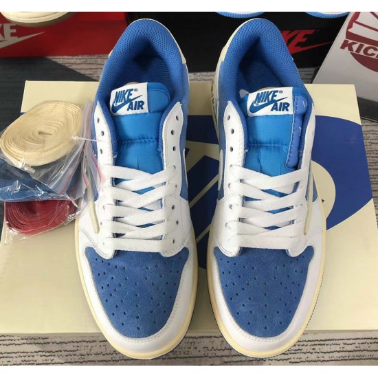 Travis Scott x Air Jordan 1 low Blue white CQ4277-212