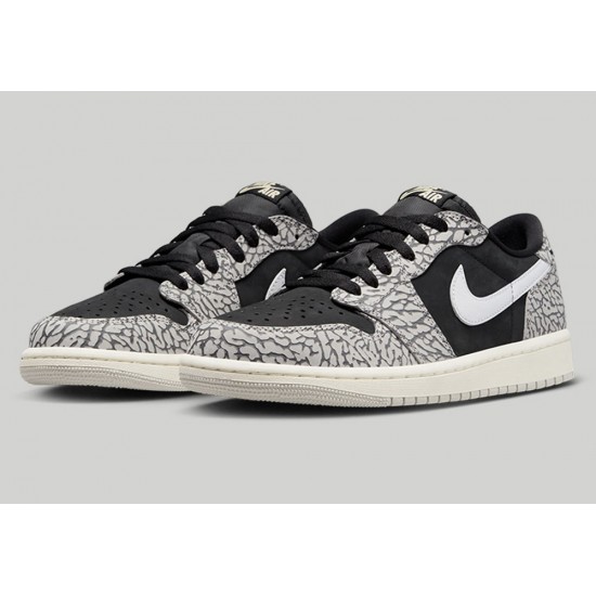 AIR JORDAN 1 RETRO LOW OG 'BLACK CEMENT' 2023 CZ0790-001