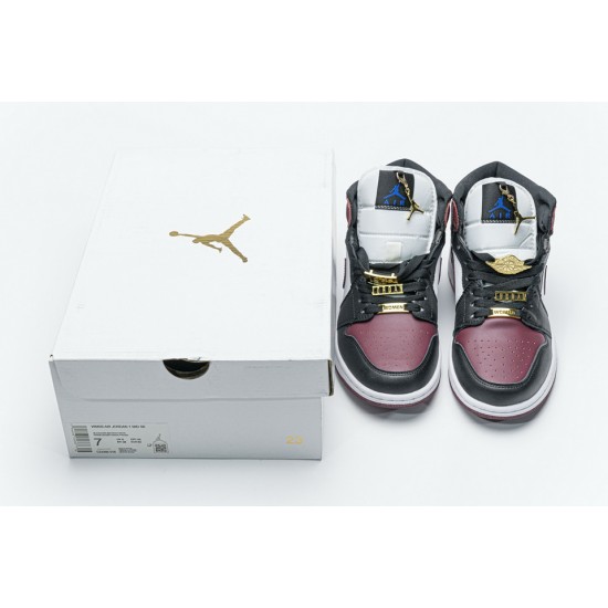 Air Jordan 1 Mid Marron Black Gold CZ4385-016