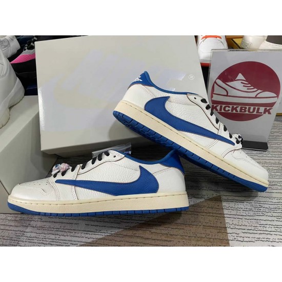 Fragment Design x Travis Scott x Jordan 1 Low OG SP 'Sail Military Blue' 2025 DM7866-104