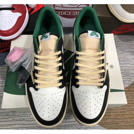 Travis Scott x Air Jordan 1 Retro Low Green Black White DM7866-128