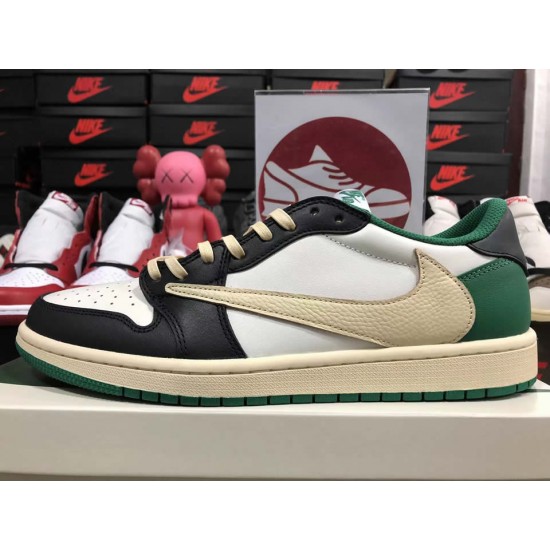 Travis Scott x Air Jordan 1 Retro Low Green Black White DM7866-128