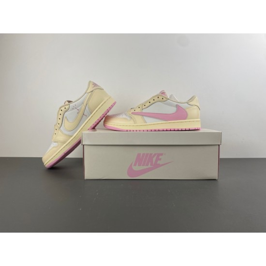 Travis Scott x Jordan 1 Retro Low OG 'Muslin Pink' 2026 IQ7604-100