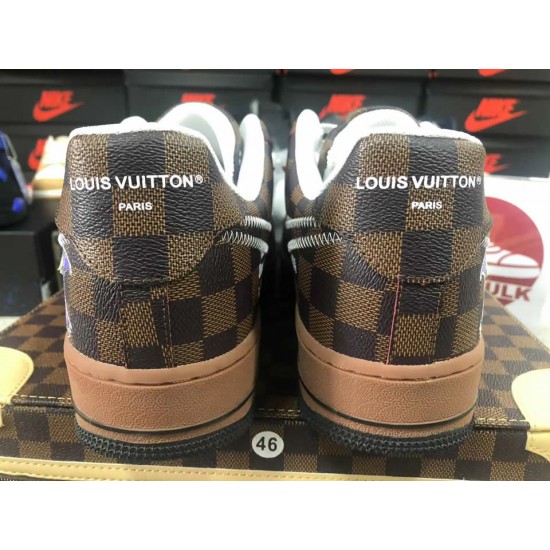 Louis Vuitton x Air Force 1 Trainer Sneaker Low Brown 6A8PYL-001