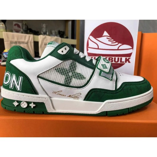 LOUIS VUITTON LV Trainer White Green