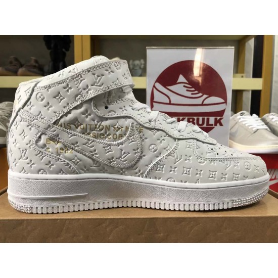 Louis Vuitton x Air Force 1 high white LV