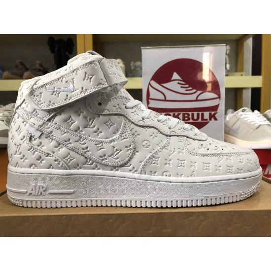 Louis Vuitton x Air Force 1 high white LV