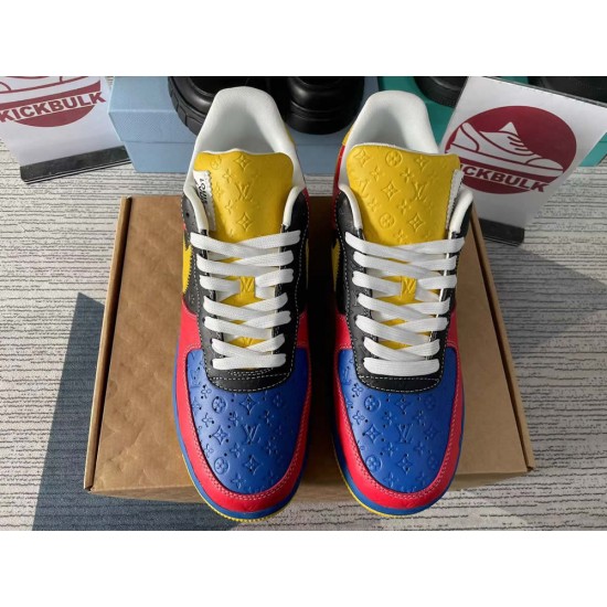 Louis Vuitton x Nike Air Force 1 Red Yellow LV