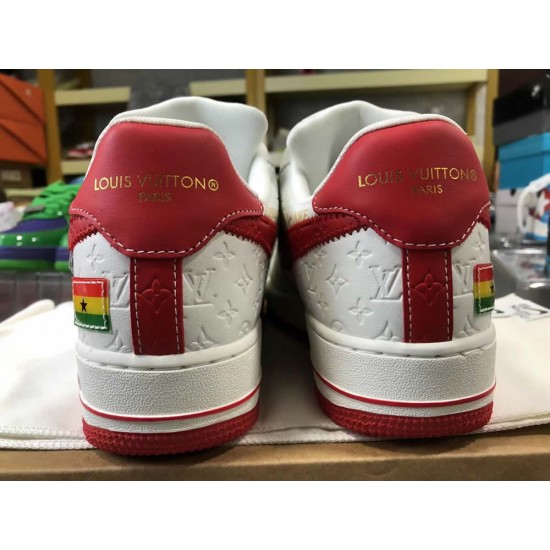 Louis Vuitton x Air Force 1 Trainer Sneaker White Red