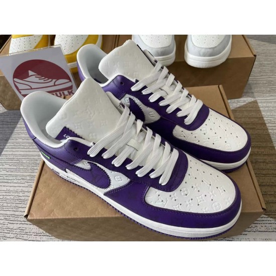 Louis Vuitton x Air Force 1 Trainer Sneaker purple White