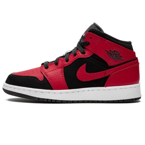 Nike Air Jordan 1 Mid GS 'Black Gym Red' 554725-054