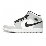 Nike Air Jordan 1 Mid GS 'Light Smoke Grey' 554725-092