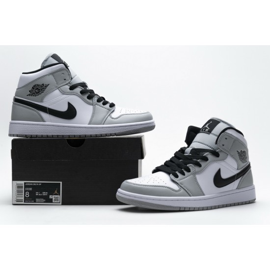 Nike Air Jordan 1 Mid GS 'Light Smoke Grey' 554725-092