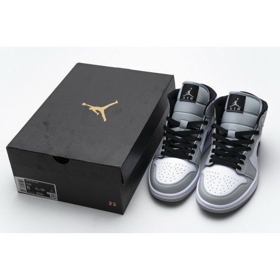 Nike Air Jordan 1 Mid GS 'Light Smoke Grey' 554725-092